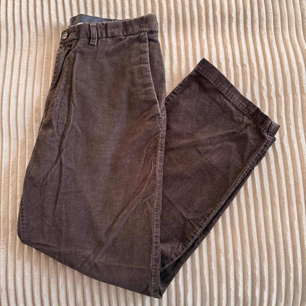 Vintage Men's Corduroy Pants in Dark Brown